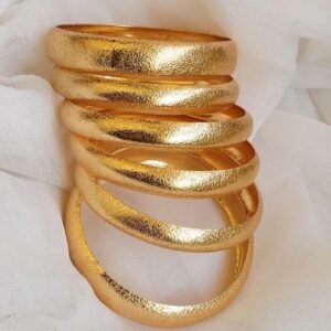 Golden Plain Bangles