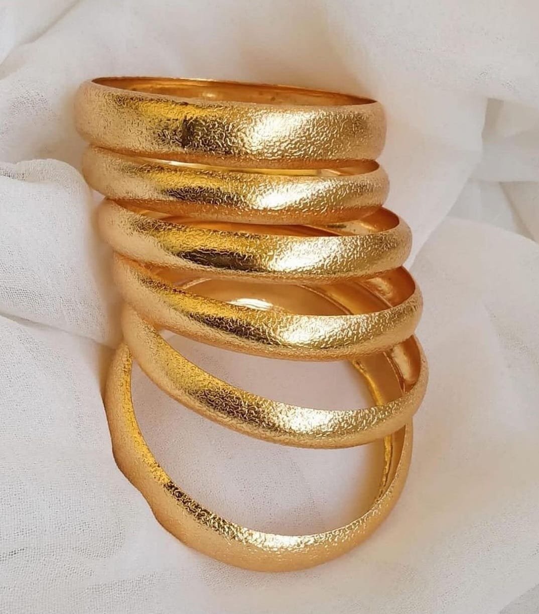 Golden Plain Bangles